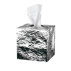 Support de boîte à mouchoirs en acier inoxydable de luxe finition argentée parfait pour la vaisselle tendance décoration de maison élégante organisation moderne - Product Image 5