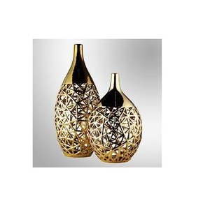 Vase de décoration de pièce maîtresse en or de luxe vase à fleurs en métal moderne tube vase en métal ère couleur or et taille personnalisée - Product Image 4