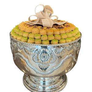 Eco-Friendly Modern Luxury <b>Table</b> <b>Top</b> Chocolate Sweet Serving Bowl Exclusive Handmade Hammered Silver Metal Wedding Party - Product Image 3