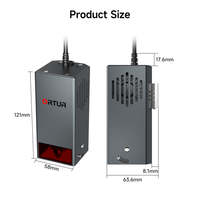 ORTUR modul Laser daya optik 20W, dengan nozel bantuan udara 450nm, alat peralatan ukir pemotong Laser cahaya biru