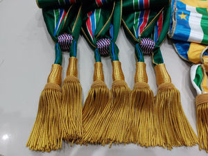 Alta calidad hecha a mano lingote alambre borla Mylar cintura ceremonial cinturón sublimación para bufandas tradicionales chales al por mayor - Product Image 5