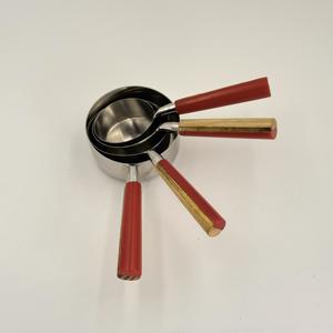 Premium Resin Handle 4-Piece <b>Measuring</b> <b>Cups</b> & Spoons Set Stainless Steel Dishwasher Safe <b>Baking</b> Tools <b>for</b> Modern Kitchen Use - Product Image 3