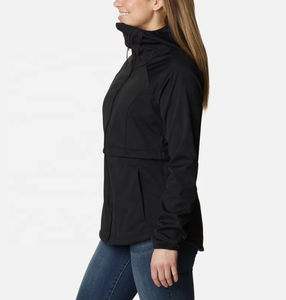 Nuevo estilo, ropa deportiva de alta calidad, transpirable, para mujer, chaqueta Softshell resistente al agua con bolsillos laterales y capucha - Product Image 3