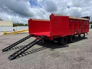 Livraison rapide de remorque à benne basculante agricole 8x20 bon marché avec composants d'engrenage et de moteur pour le basculement - Product Image 4