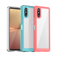Nouvelle coque arrière de protection colorée en acrylique transparent souple TPU, design uni, compatible multi-marques