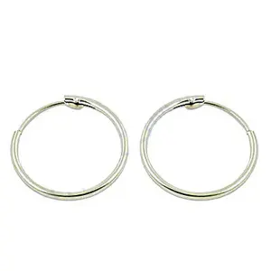 Boucles d'oreilles créoles fines pour femmes, à porter au quotidien, design élégant en argent, pour cadeaux - Product Image 2