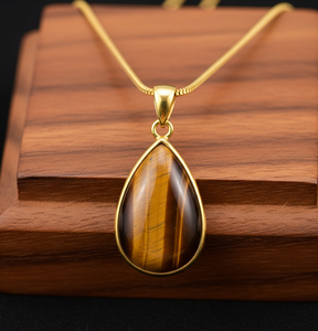 จี้925รูปวงรีทรงหยดน้ำสไตล์โบฮีเมียนโซ่อันโอชะจี้คริสตัลบำบัดจี้แฟชั่น - Product Image 6