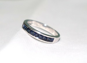 Bague en saphir bleu naturel en argent sterling 925, bijoux en pierres précieuses élégants faits à la main, cadeau pour elle - Product Image 6