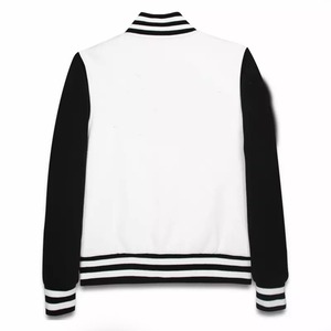 Chaqueta de cuero de béisbol personalizada Varsity Slim Fit PU Ecológico a prueba de viento Stand Collar Front Logo Unisex - Product Image 5