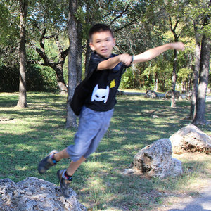 Costume da supereroe Pow Combo - Maglietta nera e mantello - Product Image 4