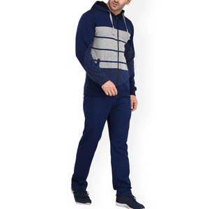 Survêtement d'hiver à capuche solide et coupe-vent 100% coton Dernier design Logo personnalisé Grande taille Hommes Survêtement - Product Image 5