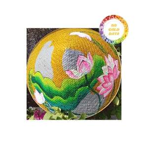 หมวกทรงกรวยที่มีน้ำหนักเบาทำจากไม้ไผ่และใบปาล์มที่สมบูรณ์แบบสำหรับกิจกรรมทางวัฒนธรรมงานเฉลิมฉลองแบบดั้งเดิมและการแสดงบนเวที - Product Image 6