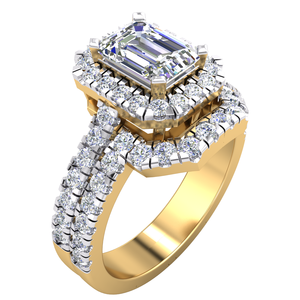 Bague classique en or 10 carats pour femme avec 1.32Cts VS Clarity Lab Grown EF Color Diamond Jewelry - Product Image 1