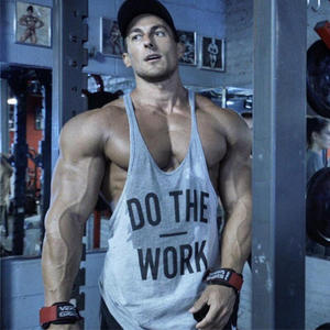 Vêtements de sport en gros, graphiques personnalisés, décontractés, écologiques, tricotés, 100% coton, de haute qualité, débardeurs de musculation - Product Image 2