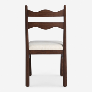 Chaise de salle à manger en bois massif avec coussin doux et dossier incurvé, chaise minimaliste moderne en bois pour la maison, le restaurant et le café - Product Image 4