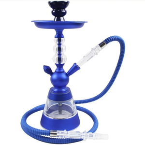 Cachimba Shisha de acero inoxidable, diseño de lujo personalizado, accesorios para fumar, cristal grande alemán, color negro, novedad - Product Image 4