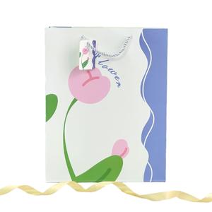 Elegant Tulip Flower <b>Gift</b> <b>Bag</b> | Premium Floral Paper <b>Bags</b>, Eco-Friendly, Durable Handles, Ideal for Weddings, Parties (Style 01) - Product Image 1