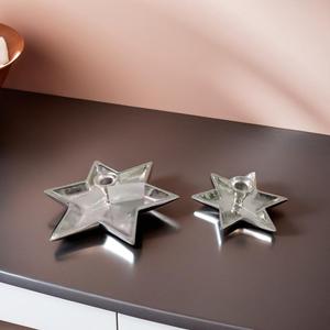 Portavelas de metal con forma de estrella para decoración del hogar pequeño para celebraciones de Navidad y cumpleaños - Product Image 1