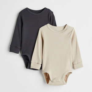 Mamelucos de bebé para adultos de diseño OEM de Boutique de alta calidad, mamelucos de manga larga, mamelucos baratos teñidos de color Pantone al por mayor - Product Image 1