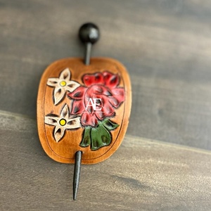 แฮนด์เมดเครื่องมือหนังผม Barrette พร้อมแท่งมือทาสีหนังผม Barrettes หรูหราอุปกรณ์เสริมผมในอัตราขายส่ง - Product Image 1