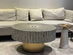 Table basse élégante de console d'incrustation d'os traditionnelle conception complexe pour la chambre d'entrée de salon pour la ferme d'atelier - Product Image 2