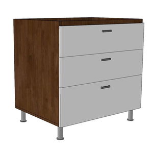 Module d'armoire de cuisine de style Shaker de 80 cm avec 3 tiroirs, base d'évier en MDF, RTA pour appartement MTBD014 - Product Image 4