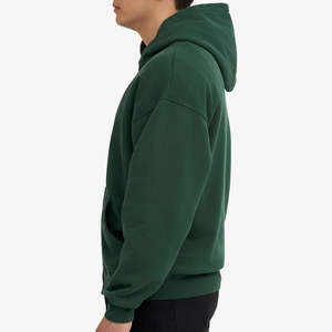 2025 calidad superior hombres 100% algodón grueso pesado francés Terry alta calidad en blanco ropa de calle de gran tamaño logotipo personalizado sudaderas con capucha - Product Image 5