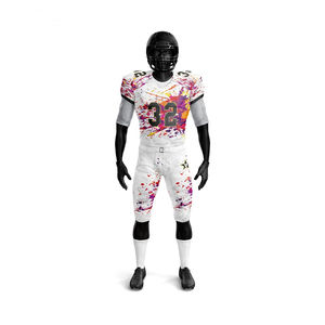 Servicio OEM, Conjuntos de Uniformes de Fútbol Americano Unisex, Tallas Grandes, Logotipo Personalizado, Gran Venta, Nuevo Diseño de Verano, Mangas Cortas, Transpirable - Product Image 5