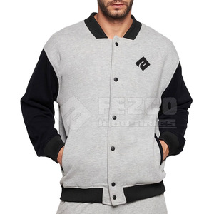 <b>Warm</b> Hooded Letterman <b>Jacket</b> for Men with Stand Collar and Front Logo <b>Waterproof</b> & Breathable Winter <b>Jacket</b> Stylish Design - Product Image 1
