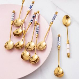 Elegante juego de cubiertos con mango y elegantes cabezales de acero inoxidable, perfecto para cenas modernas, bodas y regalos - Product Image 5