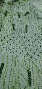 Tela de Red de Poliéster/Nailon Bordada a Mano con Lentejuelas para Decoración de Vestidos - Product Image 5