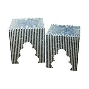 เก้าอี้ออตโตมันฝังไข่มุกสำหรับบ้านเฟอร์นิเจอร์ข้างเตียงดีไซน์ตามสั่งหลากหลายสีจากเวียดนาม - Product Image 6