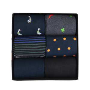 Calzini Sportivi Quotidiani da Uomo in Cotone Caldo, 6 Paia Fantasia Mista, Taglia Unica, Traspiranti e Monouso, per la Stagione Invernale, Bianchi e Rossi - Product Image 1