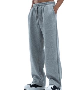 Pantalon de survêtement personnalisé pour homme, coupe droite, en molleton de coton, décontracté, coupe ample, avec poches latérales pour le jogging - Product Image 3