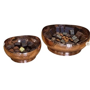 Ensemble de 3 bols décoratifs en or de dernière génération, bols de service en métal martelé pour chocolats, fruits secs et collations, pour la décoration de la maison - Product Image 2