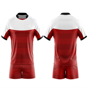 Tenues de rugby personnalisées confortables, 100 % polyester, respirantes, écologiques, impression personnalisée, manches courtes, haute qualité, meilleur choix - Product Image 4