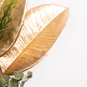 Decoración Navideña de Ramas con Hojas Doradas, Adornos Elegantes Ovalados y para Árboles de 65 cm, Sintéticos, para Decoración Festiva - Product Image 2