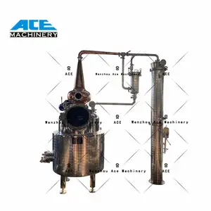 Aas Stills 300 Liter Koper Cassave Zetmeel Verwerkingsfabriek Machine Ethanol Maken Machine Voor Micro-Distilleerderij