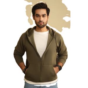 Nuevo OEM Hombres 100% Algodón Grueso Pesado French Terry Alta calidad Plain Oversized Designer Zip up Hoodie Custom logo - Product Image 1