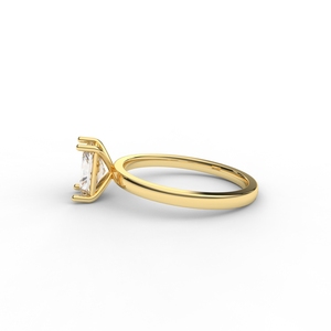 Anillo de Compromiso Solitario con Diamante Cultivado en Laboratorio, Corte Radiante, Oro Blanco/Rosa/Amarillo de 9K - Product Image 2