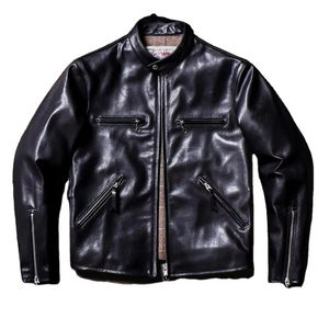 Veste pour homme Veste denim et vintage en cuir véritable pour homme - Product Image 5