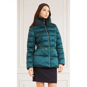 New Design Women <b>Quilted</b> Breathable Puffer Jacket Fashionable Outwear Solid Color Long Sleeve - Product Image 6
