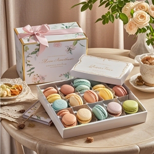 Nhà Máy Sang Trọng Biểu Tượng Tùy Chỉnh Có Thể Gập Lại Các Tông Từ <span class=keywords><strong>Macaron</strong></span> Donut Bao Bì Giấy Hộp <span class=keywords><strong>Macaron</strong></span> Hộp Quà Tặng - Product Image 2