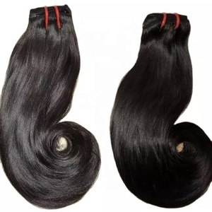 Venta 100% Extensión de cabello humano Paquete de cabello indio crudo Remy Extensión de cabello natural Proveedor de cabello crudo Cabello indio Virgen sin procesar - Product Image 6