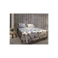 Ensemble de housse de couette 3 pièces en coton avec drap-housse 6 pièces ensemble de coussins de couette à motif floral géométrique 220x220 cm