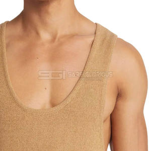 Custom Logo Breathable Cotton Men Gym Stringer <b>Tank</b> <b>Top</b> Bodybuilding Muscle Fit Sleeveless Workout Vest for Fitness Training - Product Image 5