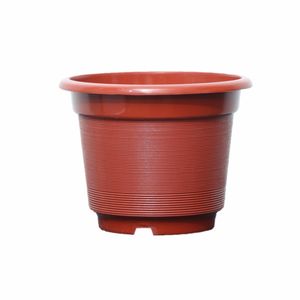 Macetas de Plástico con Rayas de Arcoíris en Negro y Marrón, Macetas Decorativas Resistentes para Jardinería en el Hogar - Product Image 1