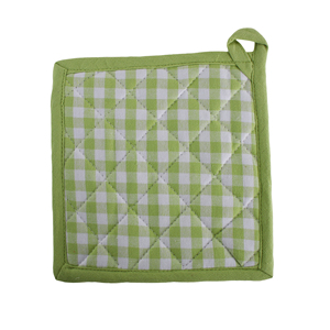 100% Cotton Oven Mitts with Handmade Print <b>Green</b> Pot Holders for <b>Microwave</b> Baking Home Food Protection for Kitchen & Restaurants - Product Image 2