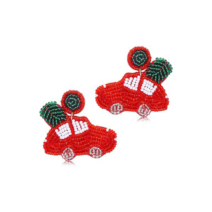 Wholesale New Fashion Gold Plated Crystal Rhinestone Beaded Ethnic Geometric Stud <b>Earrings</b> Long Silk Thread for Anniversaries - Product Image 1