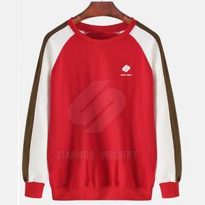 Sudadera de cuello redondo con estampado personalizado sudadera de algodón pulóver de moda para hombre de fábrica - Product Image 1